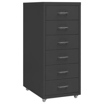 Vidaxl vidaXL Mobilna omara za dokumente antracitna 28x41x69 cm kovinska