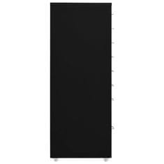 Vidaxl Premična arhivska omara črna 28x41x109 cm kovinska