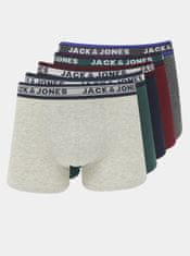 Jack&Jones Moška Oprijete boksarice 5 Piece Modra Zelena Rdeča XL
