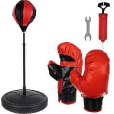 MG Punching Ball otroška boksarska vreča z rokavicami, rdeča