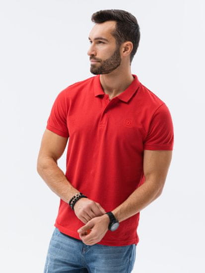 OMBRE moška basic polo majica Douglas rdeča