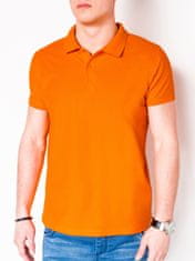 OMBRE Moška basic polo majica Sheer oranžna S