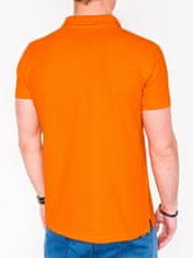 OMBRE Moška basic polo majica Sheer oranžna S