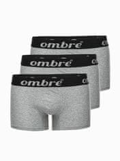 OMBRE Moške boksarice Kay 3 pack siva L