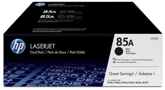 HP toner LaserJet 85A 2-pack, črn