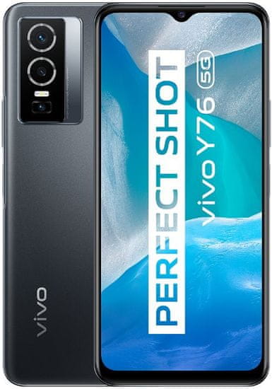 VIVO Y76 5G pametni telefon, 8GB/128GB, črn