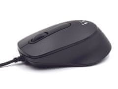 Ewent miška z Silent Click, 1000dpi, črna, USB