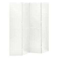 Vidaxl Paravan 4-delni 2 kosa bele barve 160x180 cm jeklo