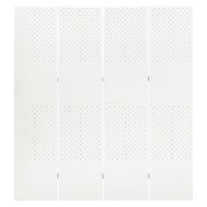 Vidaxl Paravan 4-delni 2 kosa bele barve 160x180 cm jeklo