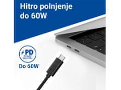 Ewent Kabel USB-C v USB-C, 10Gbps, 60W, 4K @ 60Hz, 1m