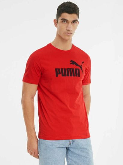 Puma Moška Essentials ogo Majica Rdeča