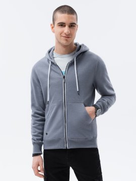 OMBRE moška jopa z zadrgo Keegan siva