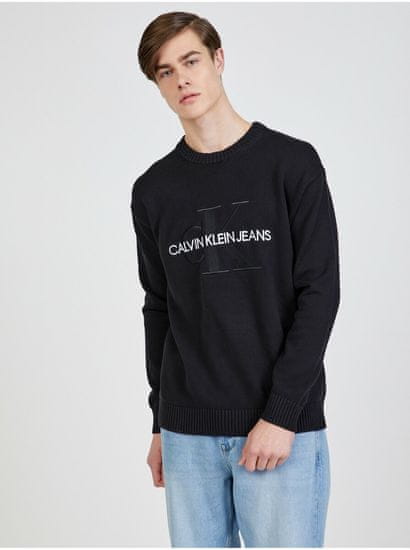 Calvin Klein Moška Embroidery Pulover Črna