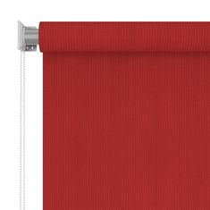 Vidaxl Zunanje rolo senčilo 60x140 cm rdeče HDPE
