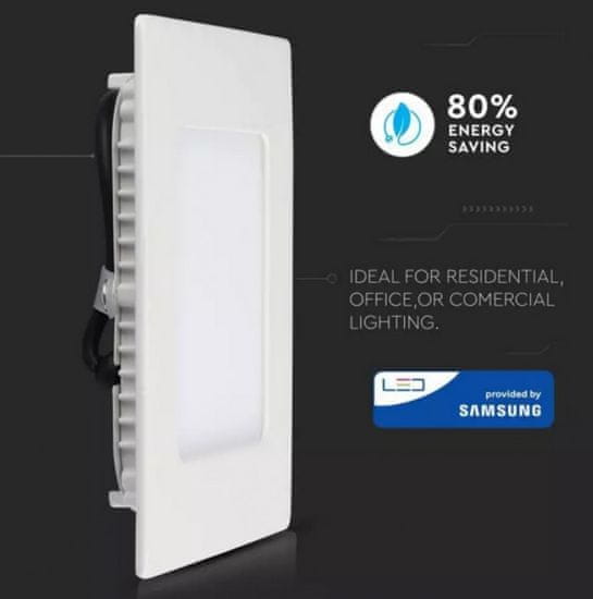 V-TAC VT-612SQ PODOMETNI LED PANEL / NEVTRALNA BELA