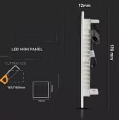 V-TAC VT-612SQ PODOMETNI LED PANEL / NEVTRALNA BELA