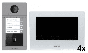 Hikvision Video domofon večstanovanjski komplet 8413S/6320WTE-W