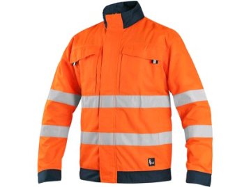 Odsevna jakna CXS HALIFAX, dobro vidna, moška, oranžno-modra