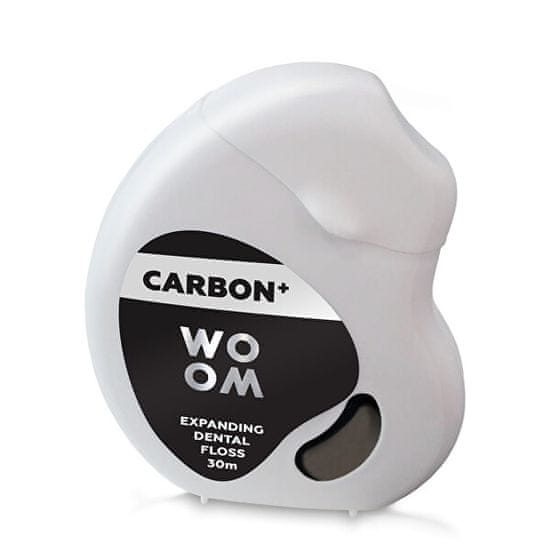 WOOM Zobna černá zobna nitka CARBON + (Expanding Dental Floss) 30 m