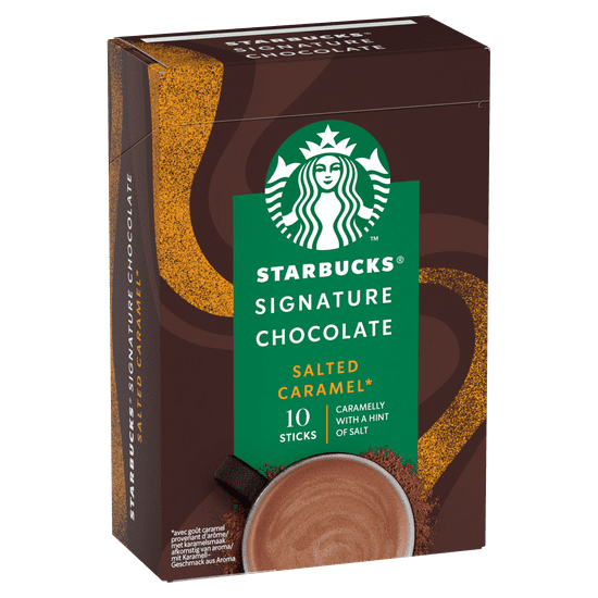 Starbucks Signature vroča čokolada s slano karamelo, 10 x 22 g