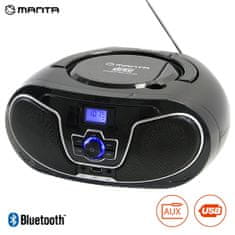 Manta BBX007 radijski predvajalnik, CD, MP3, USB, FM RADIO, Bluetooth 5.0 (MAN-BBX007)