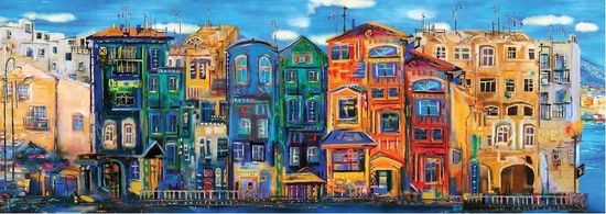 Art puzzle Panoramska sestavljanka Pisano mesto 1000 kosov