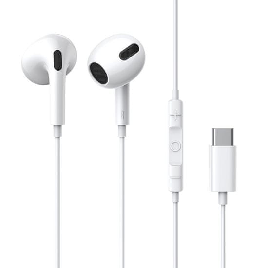 BASEUS baseus encok c17 in-ear žične slušalke z usb tip c mikrofonom bele (ngcr010002)