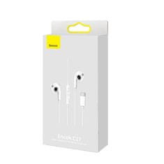 BASEUS Slušalke na kablu z mikrofonom USB-C Encok C17 bele