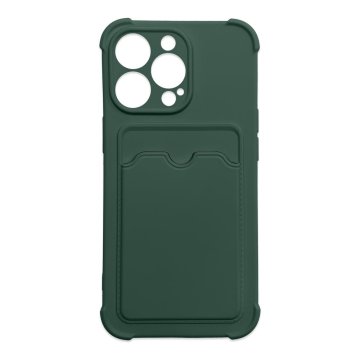 slomart card armor case pouch cover za iphone 8 plus / iphone 7 plus card wallet silikonski armor cover air bag green
