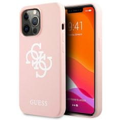 Guess GUHCP13LLS4GWPI iPhone 13 Pro / 13 6,1" roza/pink trdi ovitek Silikonski 4G logotip