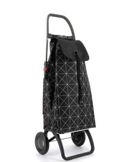 Rolser Zložljiv nakupovalni voziček I-Max Star (43 litrov), črn z belim vzorcem