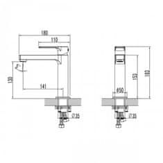 Pipa za umivalnik LEMARK LM1537C GRACE