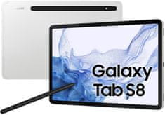 Samsung Galaxy Tab S8 (X700) tablični računalnik, Wi-Fi, 128 GB, srebrna