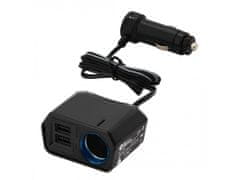 Compass  Adapter s kablom 12V + 2x USB 2400mA IZBERI