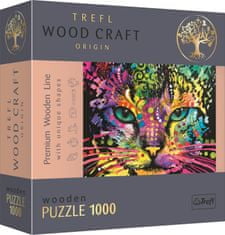 Trefl Wood Craft Origin sestavljanka Pisana mačka 1000 kosov