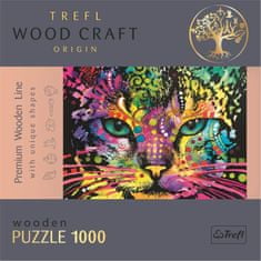 Trefl Wood Craft Origin sestavljanka Pisana mačka 1000 kosov