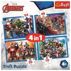 Trefl Puzzle Brave Avengers 4 v 1 (35,48,54,70 kosov)