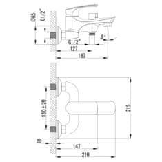 LEMARK Kopalna pipa z monolitnim izlivom LEMARK LM1712C SHAPE