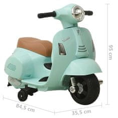 Vidaxl Otroški električni motor Vespa GTS300 zelene barve
