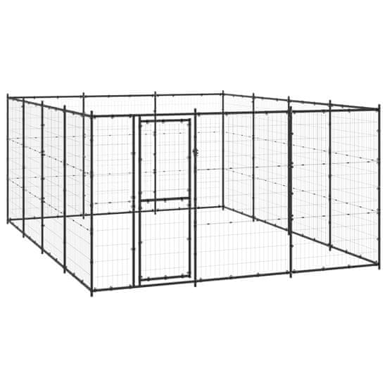 Vidaxl Zunanji pasji boks jeklo 14,52 m2