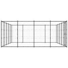 Vidaxl Zunanji pasji boks jeklo 24,2 m2