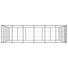 Vidaxl Zunanji pasji boks jeklo 36,3 m2