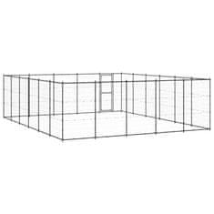 Vidaxl Zunanji pasji boks jeklo 36,3 m2