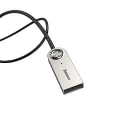 BASEUS BA01 Bluetooth 5.0 avdio sprejemnik kabel AUX priključek avdio adapter črne barve