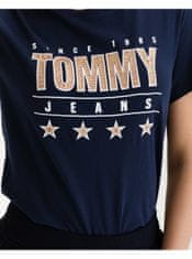 Tommy Jeans Ženska Slim Metallic Majica Modra XS