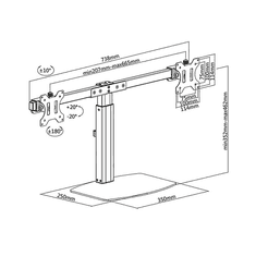 Ergo Office Nosilec za dva monitorja ER-411 17" do 32"