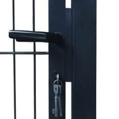 shumee 2D Vrata za Ograjo (Enojna) Antracitno Sive Barve 106 x 230 cm