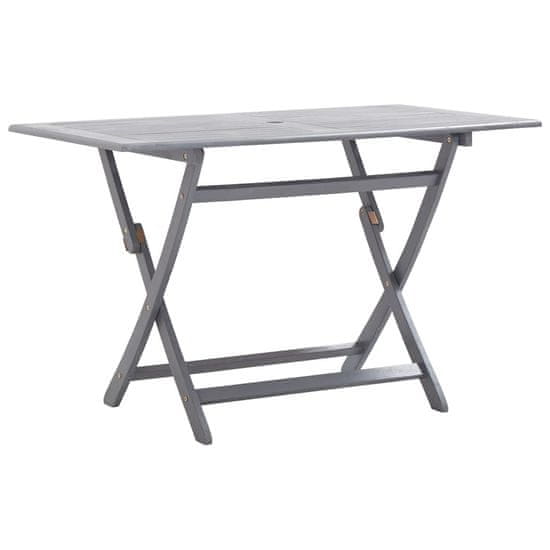 Vidaxl Zložljiva vrtna miza 120x70x75 cm trden akacijev les