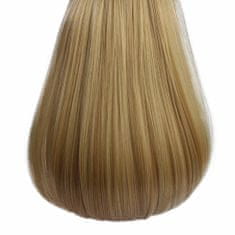 Vipbejba Sintetični clip-on lasni podaljški na 3 zavese, skodrani, medeno blond z blond konicami F23