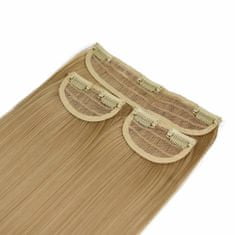 Vipbejba Sintetični clip-on lasni podaljški na 3 zavese, ravni, medeno blond z blond konicami F23